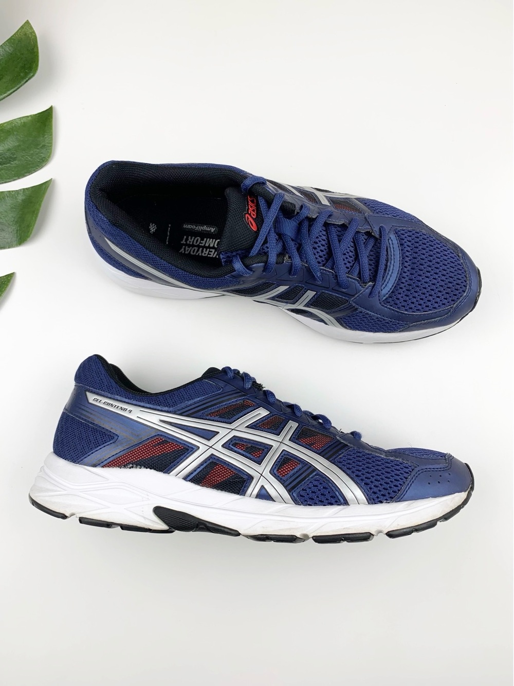 ASICS Gel Contend 4 Sneakers Blue Running Shoes T715N Men's 10